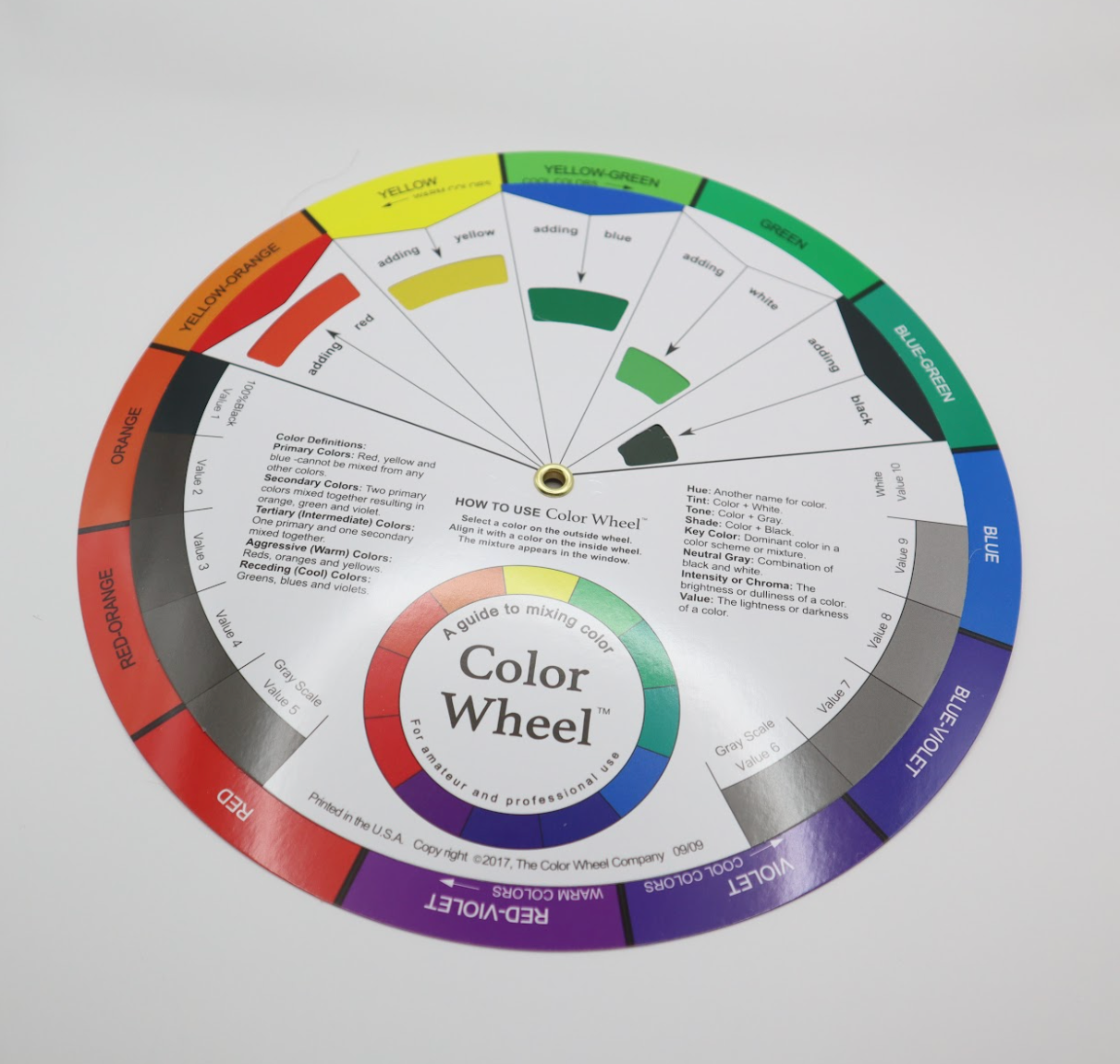 Cercle chromatique de couleurs